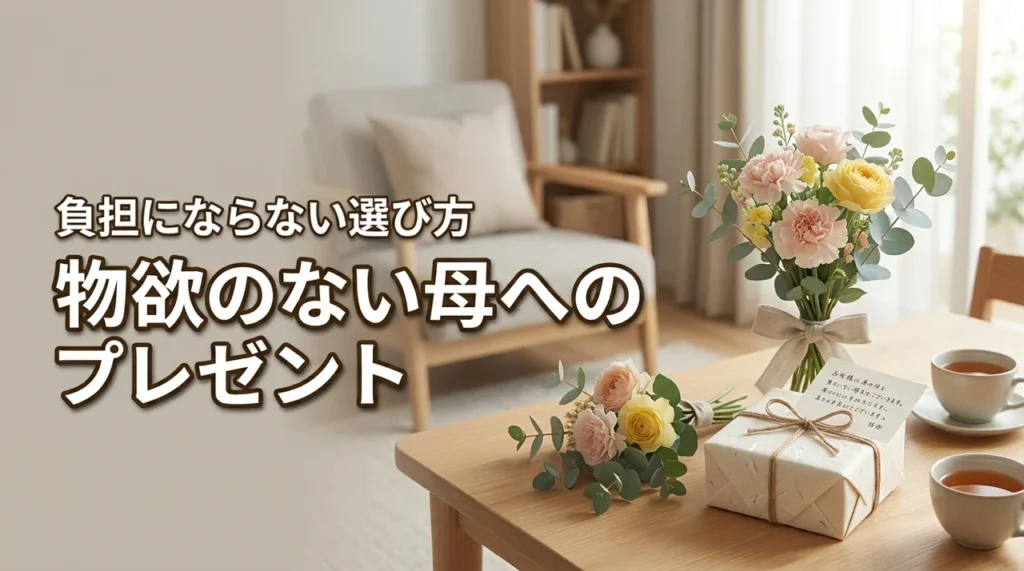 物欲のない母にプレゼントはいらない？心理を読み解き負担にならない贈り物を提案