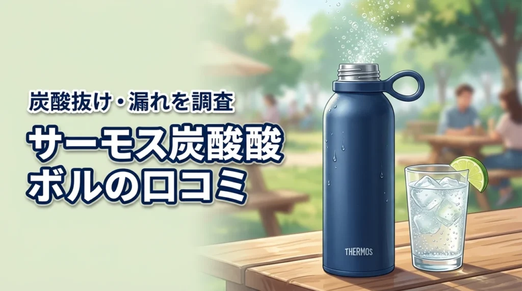 サーモスの炭酸ボトルの口コミを調査！炭酸は抜けない？漏れや手入れのしやすさを解説
