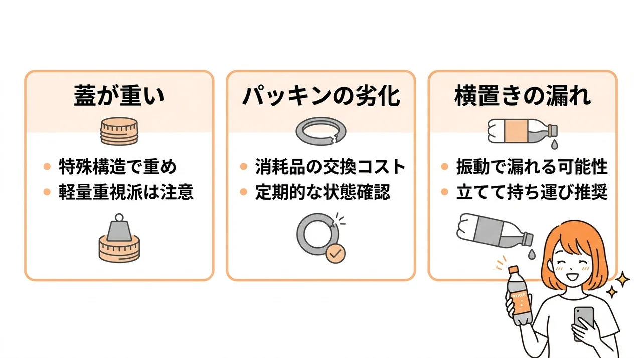 タイガー炭酸ボトルの悪い口コミ