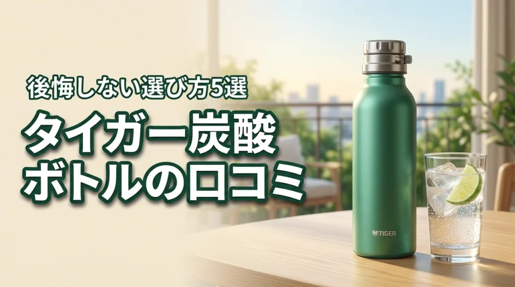 タイガーの炭酸ボトルの口コミを調査！食洗機対応など後悔しない選び方5つのポイント