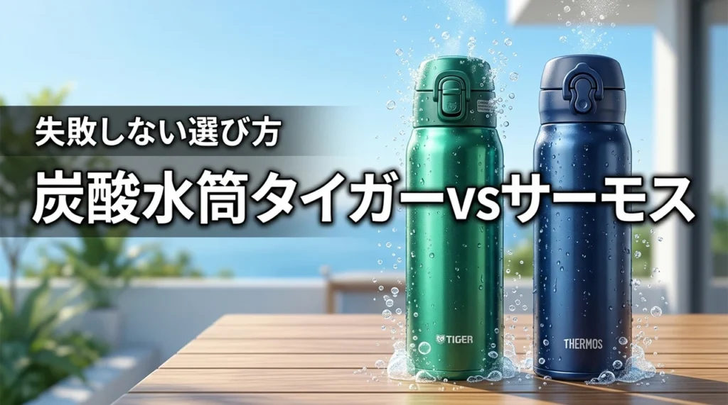 炭酸水筒はタイガーとサーモスどっちが買い？比較でわかった失敗しない選び方を解説