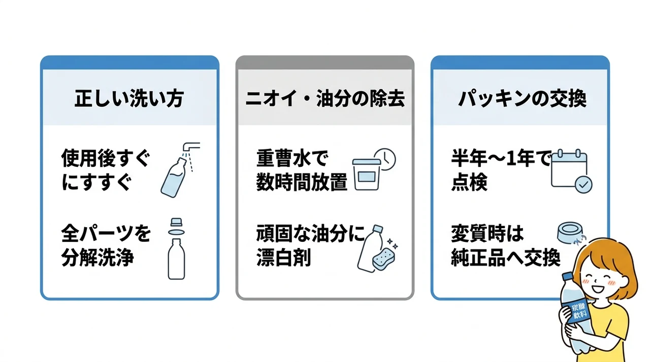 ビール対応水筒を長く使うための洗浄とメンテナンス