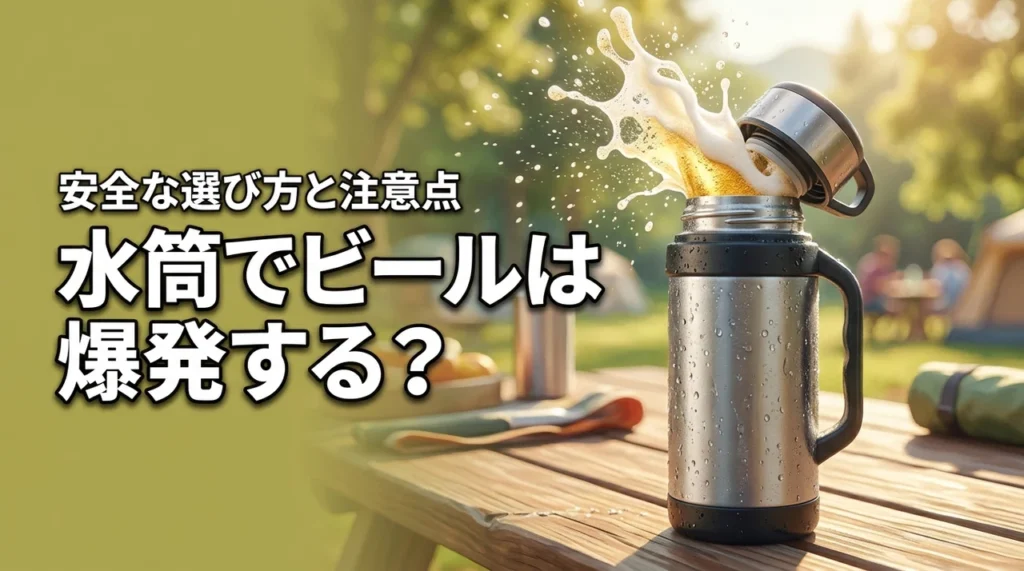 水筒でビールが爆発するって本当？大丈夫な選び方と注意点を解説