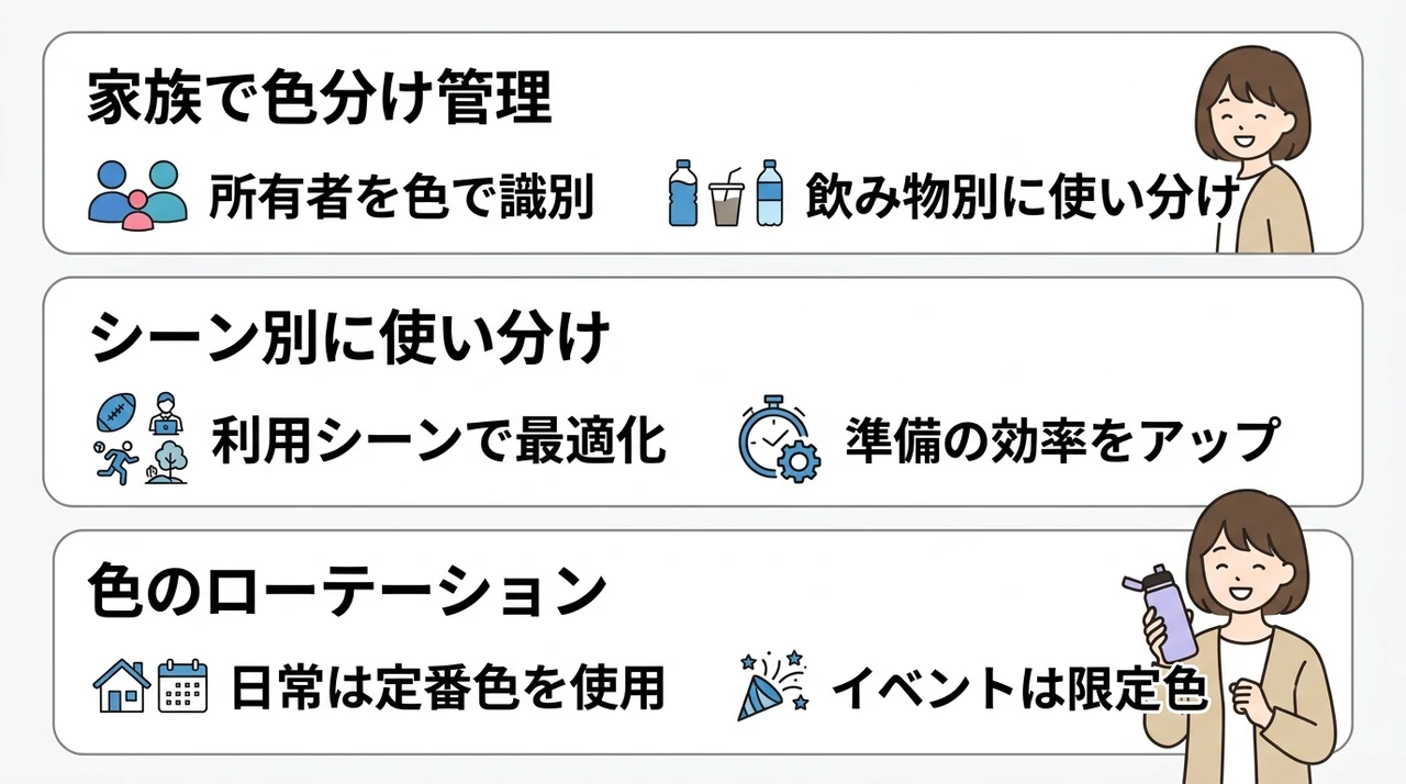 レボマックス複数持ちユーザーの色使い分け実例